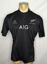 2014-15 Adidas New Zealand All Blacks Rugby Union black jersey shirt Large