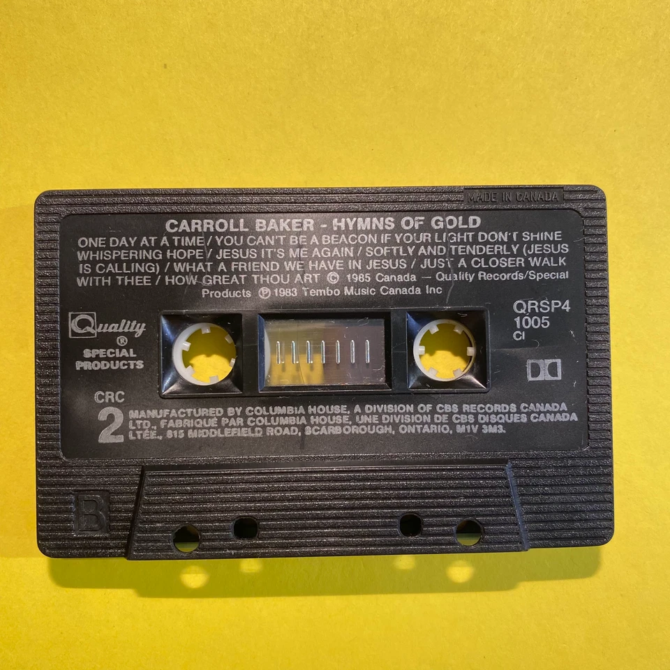 CARROLL BAKER Hymns of Gold CASSETTE TAPE - Image 4 of 4