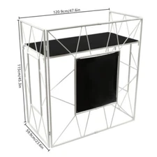 DJ Display Stand, DJ Event Booth Facade, Portable DJ Facade Booth Table, DJ Cont