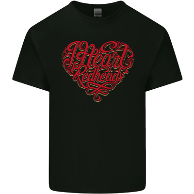 I Heart Red Heads Ingwer Hair Lustiges Herren Baumwolle T-Shirt Tee Top
