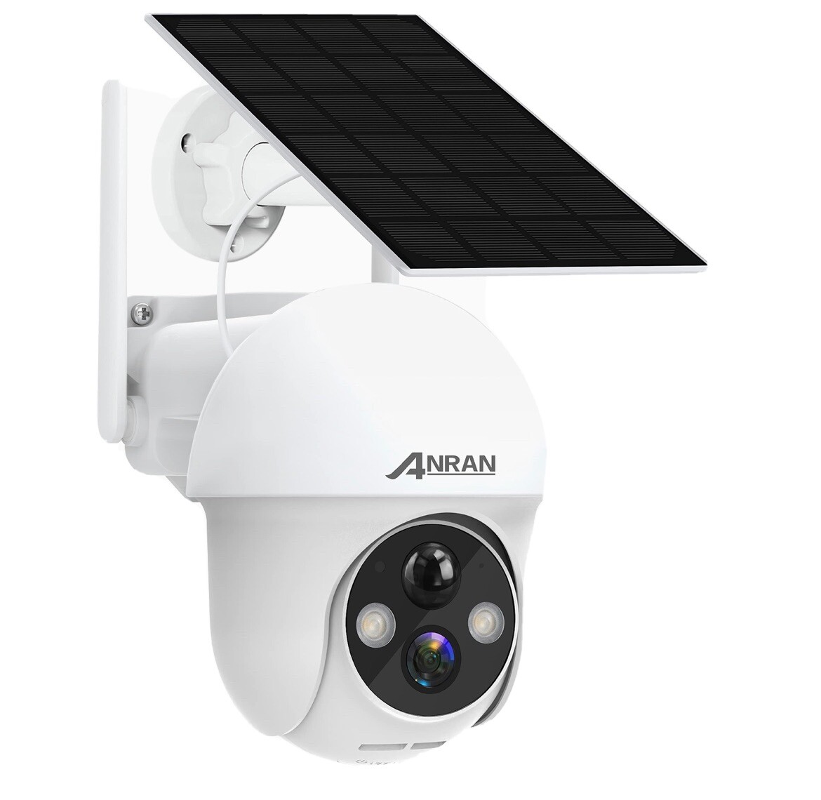 2K Solar Wireless Outdoor Security Camera with 360° View in White-image