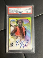 Topps Chrome WWE Kofi Kingston Gold Refractor Auto /50 PSA Authentic PSA 10 Auto