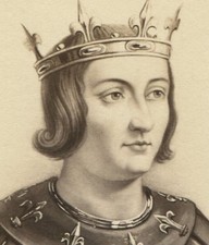 LOUIS X, KING OF FRANCE. CDV OF ARTWORK. PARIS, FRANCE.
