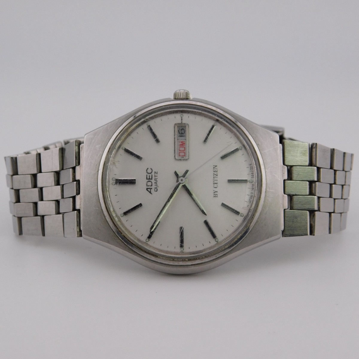 ADEC by CITIZEN 1408-392515TA All St. Steel Quartz Men's Watch Sz