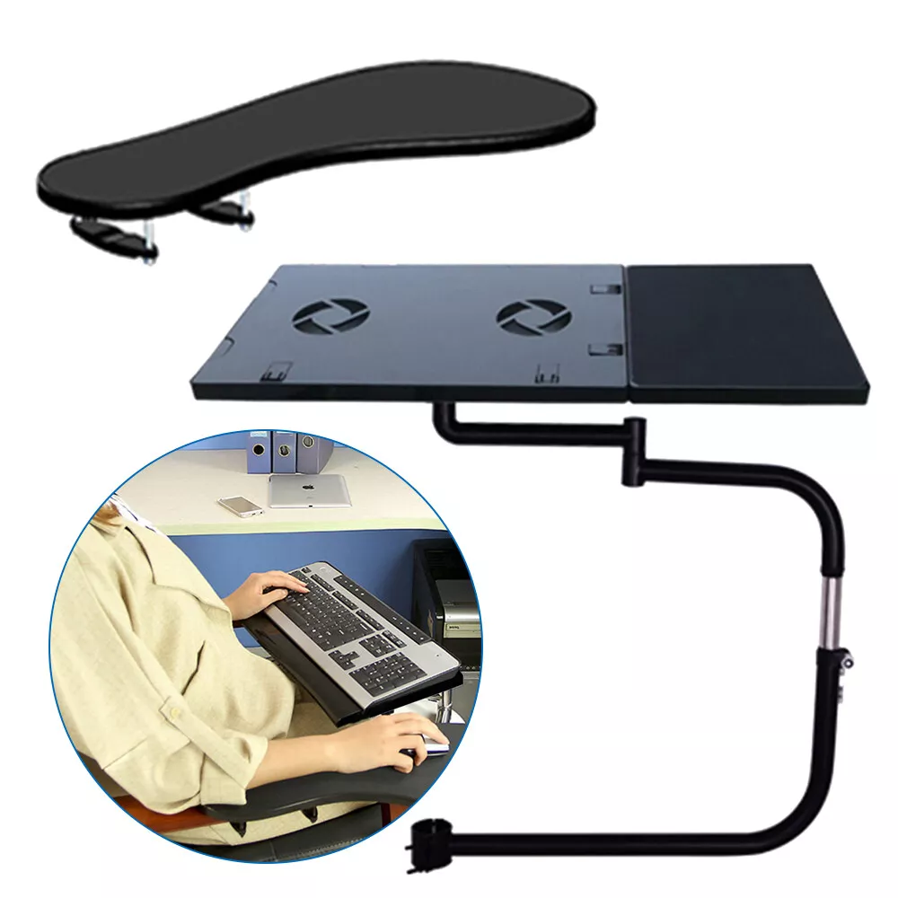 Ergonomic laptop/keyboard/mouse stand/mount/holder for chair