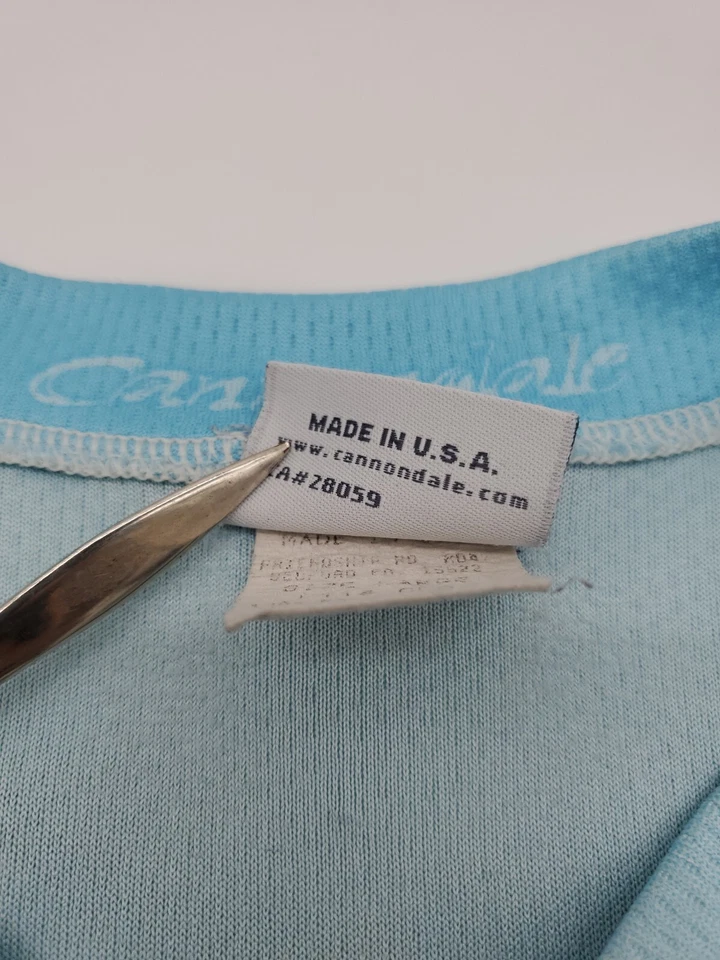 Cannondale Jersey Women Large Blue Vintage USA Bike Zipper & Logo …#16279 - Image 3 of 4