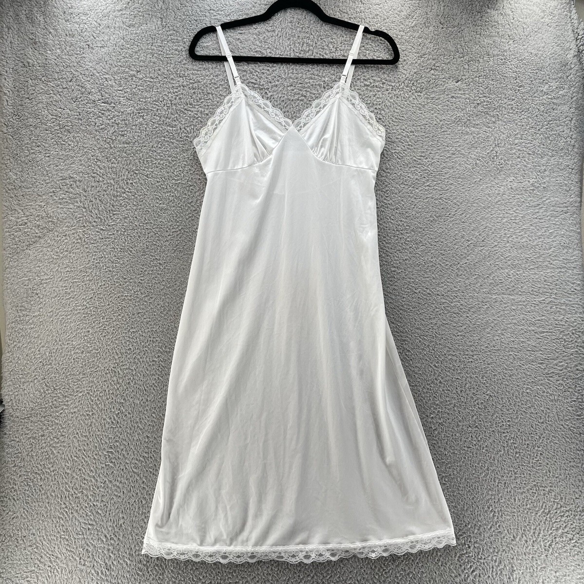 Vintage Maxi Slip Dress Women Medium Off White Satin Babydoll Y2K Fairy  Camisole | eBay