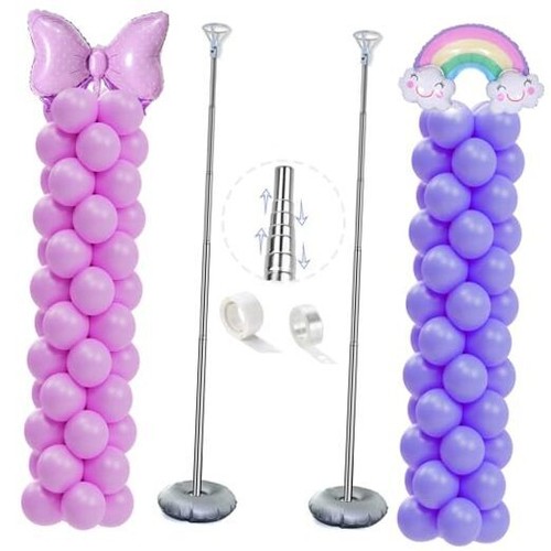 Balloon Column Stand Kit Set of 2, 7ft Height Adjustable Balloon Arch set of 2