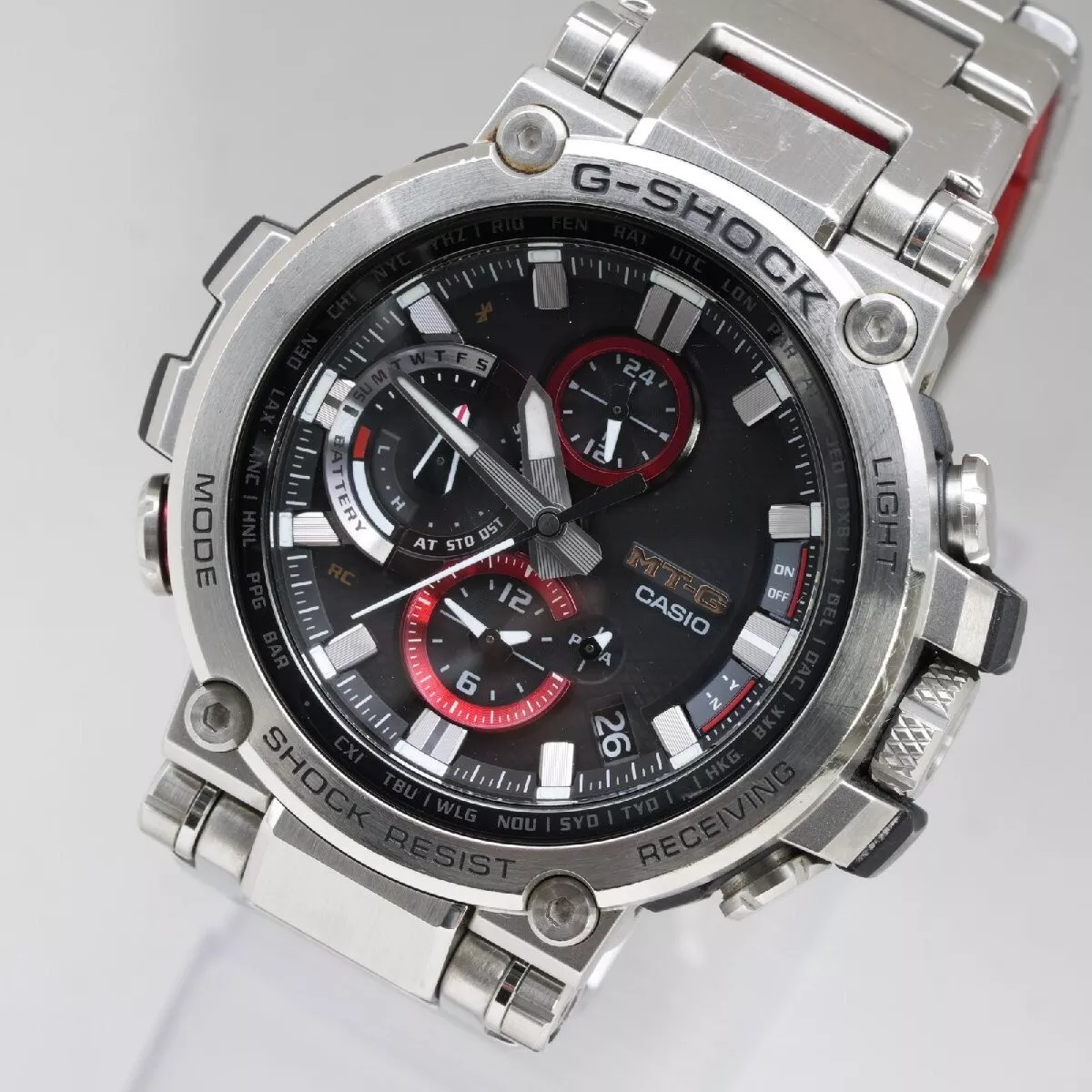 Casio G-Shock MTG-B1000D-1AJF Bluetooth Solar Radio Silver Men's Wristwatch