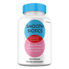 Smooth Biotic Supplement for Skin and Gut, SmoothBiotic Capsules (1 Pack)