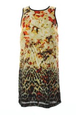 Kensie New Multi Sleeveless Crew-Neck Printed Dress S 89