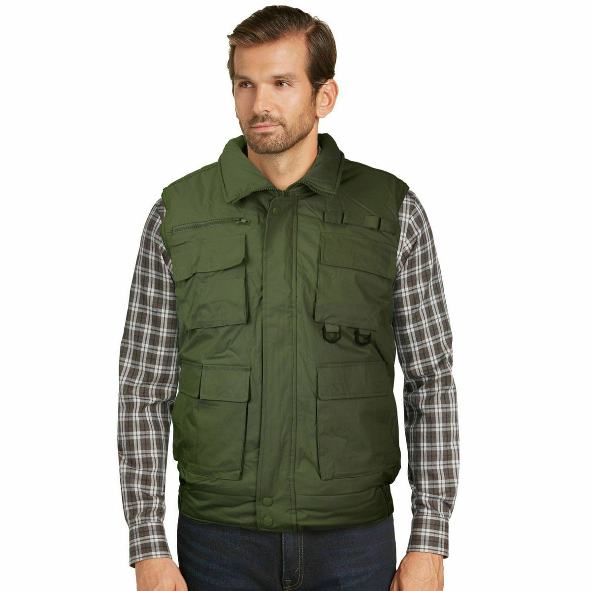 Men's Premium Multi Pocket Zip Up Military Fishing Hunting Utility
