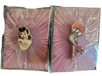Dita Von Teese Stunning Two Piece Glamonatrix Pendants NEW/RARE