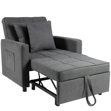 70IN Sofa Bed Chair 3-in-1 Convertible Chair Sleeper Chair Single Recliner