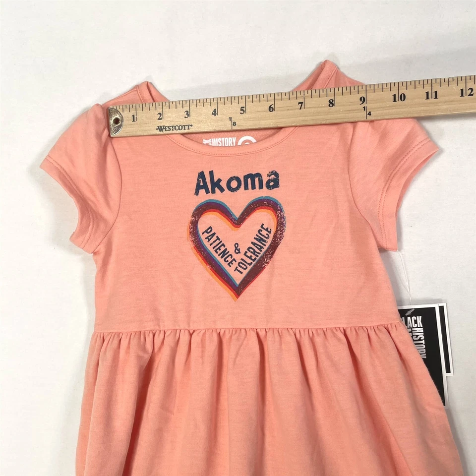 Черный история месяц Akoma графический трапециевидный платье ребенка ясельного возраста 3T эластичной розовый - Изображение 4 из 4