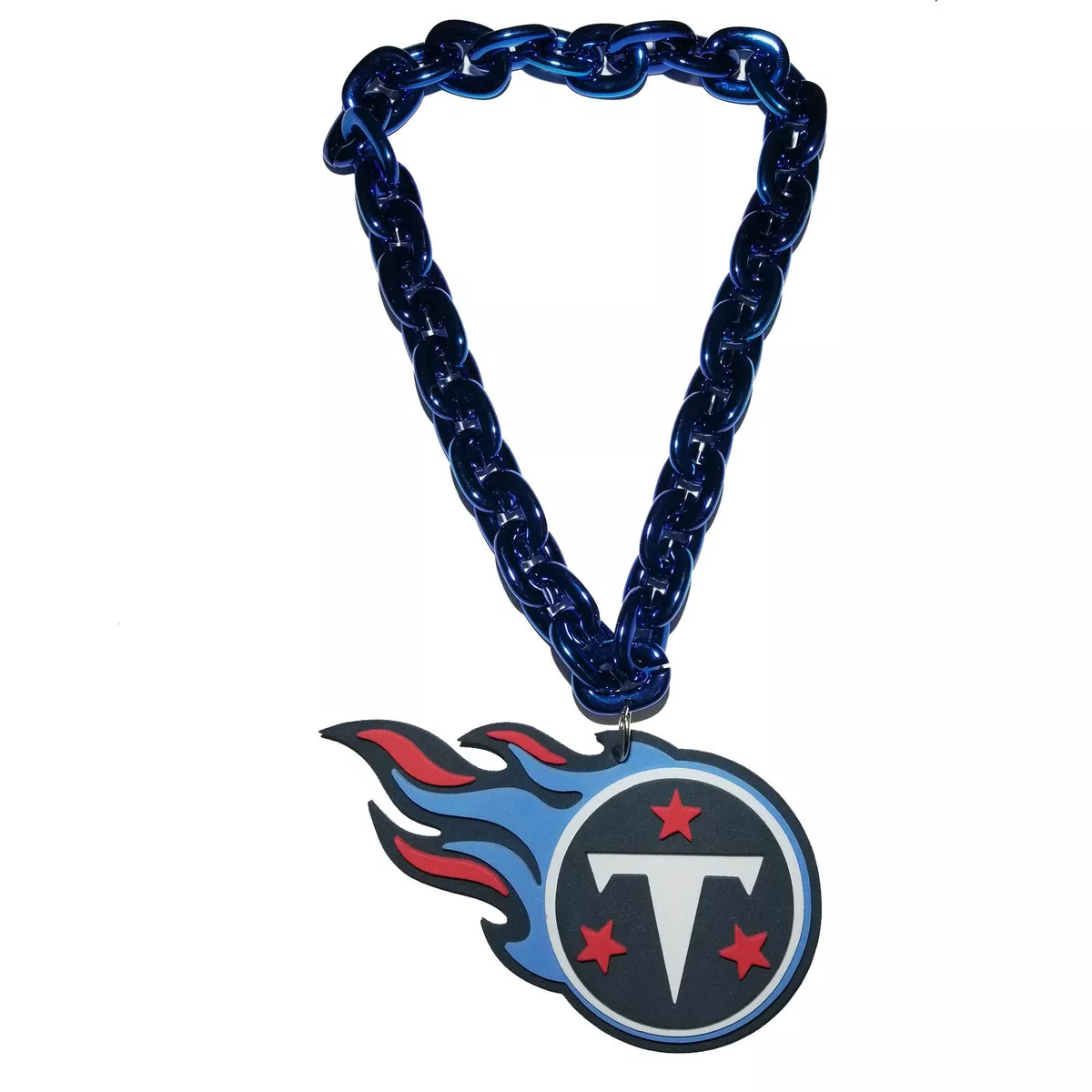 New NFL Tennessee Titans BLUE Fan Chain Necklace Foam Made in USA