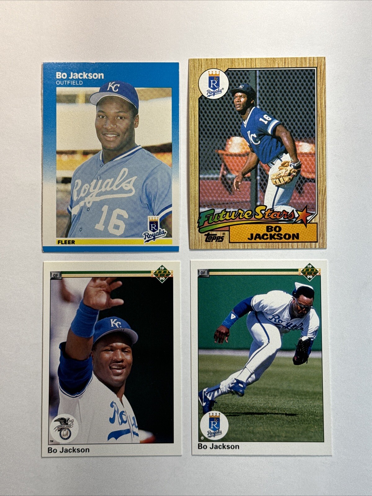 Bo Jackson Lot ~  1987 Fleer #369, 1987 Topps #170🎖️2 Rookie Cards!🎖️