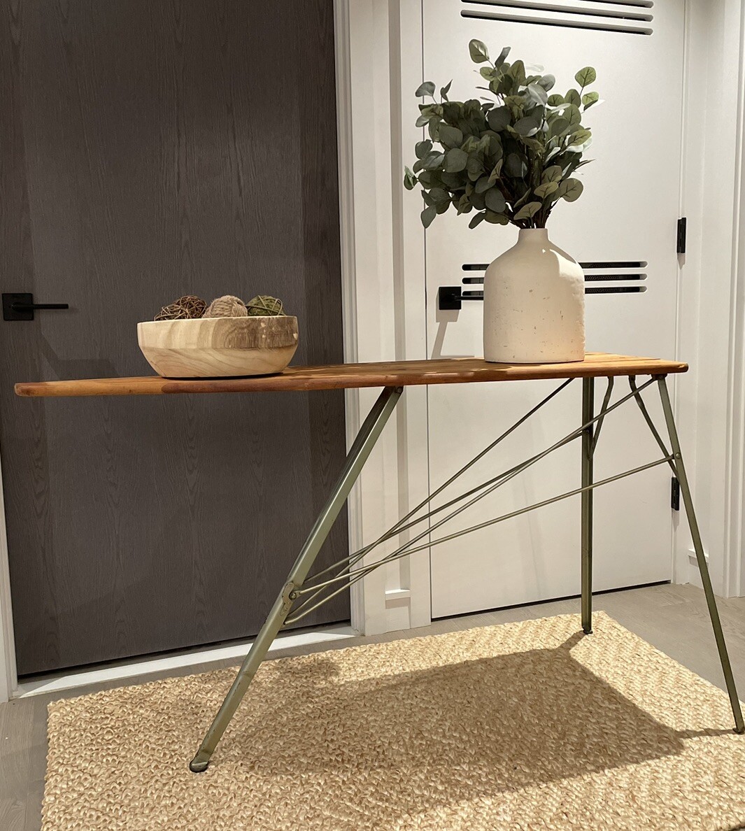 Art Deco Wooden Ironing Board Table 1930s Industrial Iron Brewer