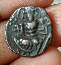 #Z22#Ancient india coper coin of Lohara Dynasty kashmir SANGRAM DEVA 980-1080AD 