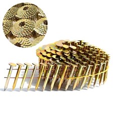 7200Pcs, 15 Degree, 1-1/4" 0.12" Coil Roofing Nail, Galvanized, SimbaSteel