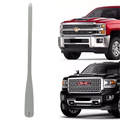 VMS 13 Inch Spike White Antenna for Chevy Silverado GMC Sierra 2007 and Newer