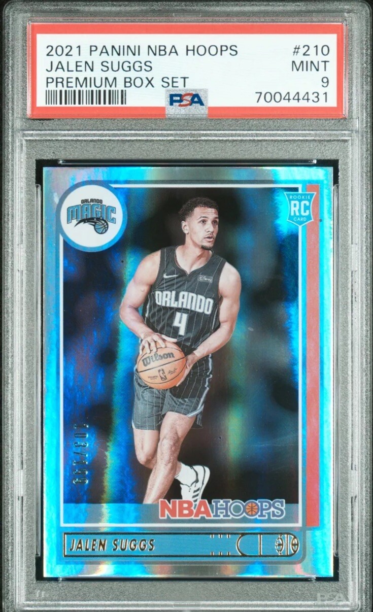 2021 Panini NBA Hoops Jalen Suggs #210 /199 PSA 9 Rookie Premium Box Set