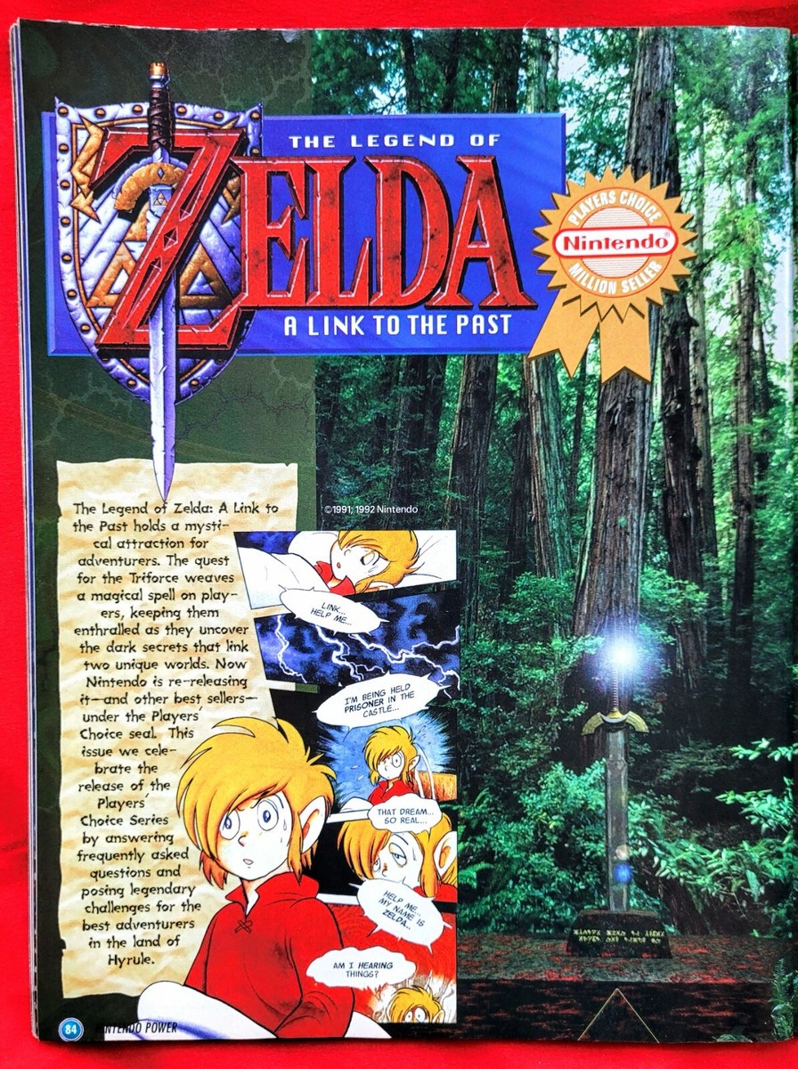 1996 ZELDA A Link To The Past Nintendo Video Game = Promo Art