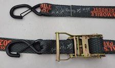 2 Pack 1.5 in X 6 ft Ratchet Strap Tie Down with Soft Loop Al's Snowmobile Logo