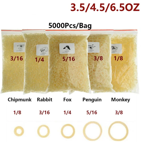 5000 Pcs Dental Orthodontic Rubber Bands 3.5/4.5/6.5oz Elastics Latex Braces