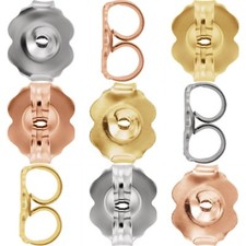 Solid Gold or Silver 5.2mm Medium Butterfly Friction Earring Backs Clutch Nuts