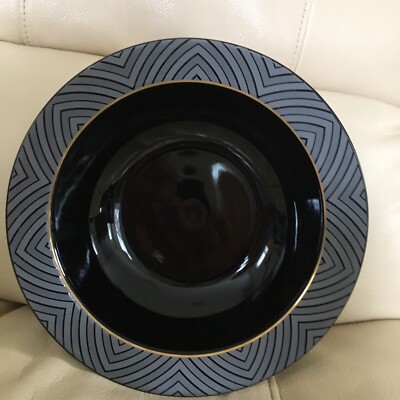 Vintage Sango Fine China Black Magic Bowl 25 1017 Japan 9 1/4 