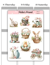 Easter Decorative Planner Stickers #1, Journaling Sticker, Scrapbooking Sticker,