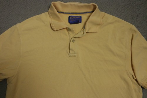 Vintage Pendleton Polo Button Up Shirt Men's Size Large Beige Pima Cotton - Picture 6 of 10