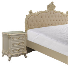 Waterproof 100 Cotton Quilted Mattress Pads with Elastic Anchors at the corners