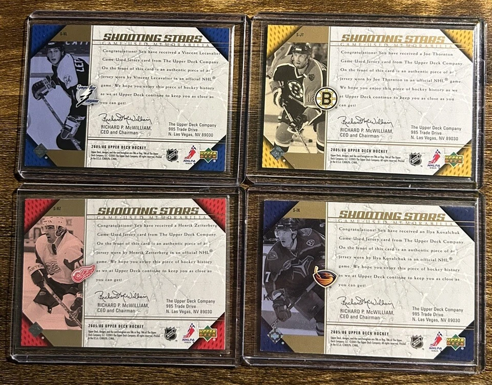 2005-06 Upper Deck Shooting Stars Jerseys Lot (25) Foto 4 de 4