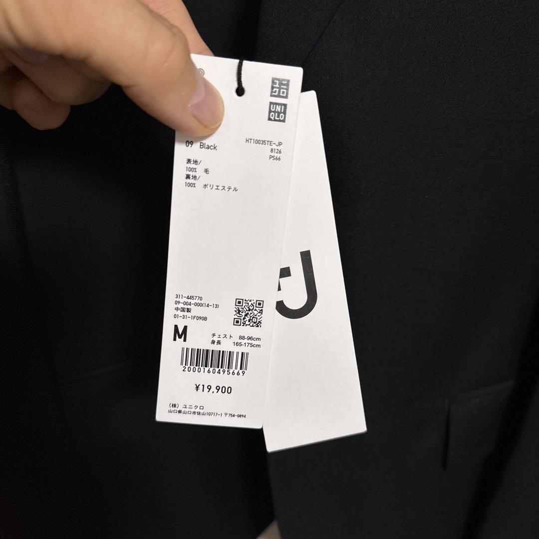 ユニクロ＋J セットアップ 21aw ブラック スーツ Mサイズ　セットアップ ユニクロ ＋J セットアップ ブラック ジルサンダー スーツ