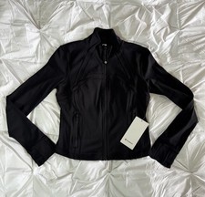 New Size 10 Lululemon Nulu Cropped Define Jacket Black Thumbholes Full Zip NWT