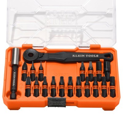 Klein Tools 32787S Slim Micro-Ratchet ProFlex Impact Driver Bit 20-Piece Set