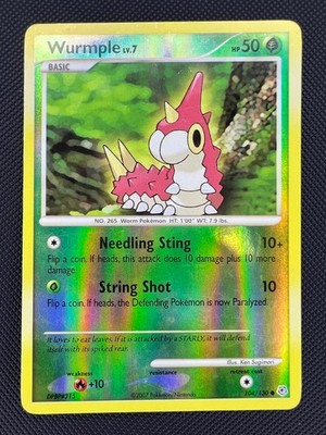 Wurmple Diamond & Pearl Reverse Holo Rare Pokemon LP 104/130