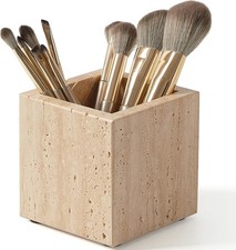 Real Luxurious Natural Marble Toothbrush Holder  Makeup Brush Organizer Pen