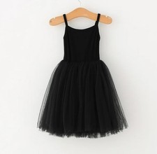 Baby Girls Black Tutu Dress Spaghetti Straps 18-24 Mos