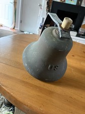 WWII Cast Brass Bell-Patrol Boat-Navy Maritime-8x7&rdquo;-11.2 Lbs-W/Clapper & Bracket