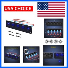 5 Gang On-Off Toggle Switch Panel - Reliable Waterproof Control for Trucks RVs