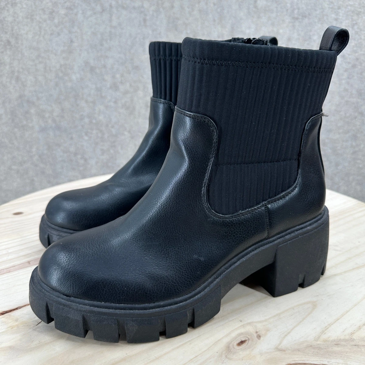 Torrid Black Textured‎ Sole Boots Betsey Johnson X Torrid Black Rhinestone Combat Boots Size 9  main image 3