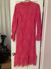 NWT boohoo Premium Lace Dress Pink Women’s 12
