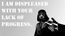 Star Wars darth vader motivational text simple Custom Gaming Mat Desk 3889