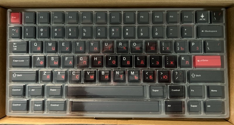 JKDK Studio WOB Cherry profile Dye Sub Keycap Set (Black/Red)