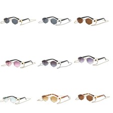 Oversized Polygonal Sunglasses with Alloy Frame And AntiGlare Lens for Daily Use