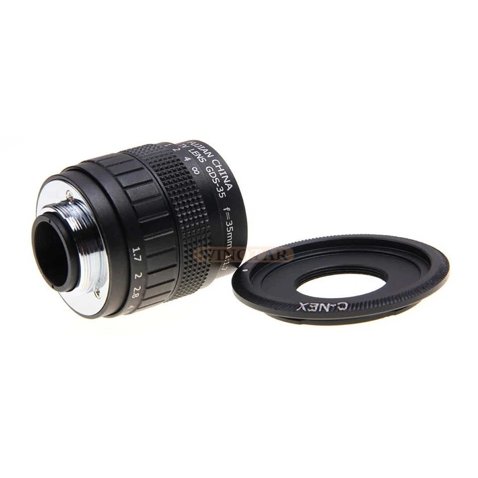 35mm F1.7 CCTV Movie Lens + C-Mount + Macro Ring for Sony E-Mount Cameras - Image 4 of 4