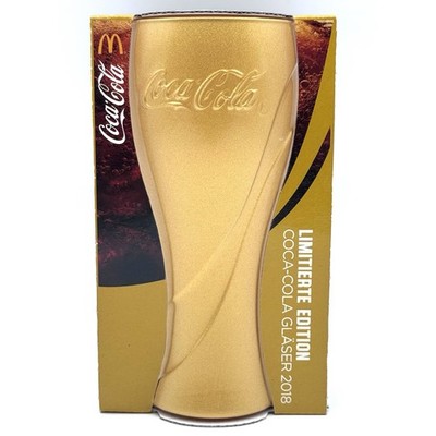 Coca Cola - McDonald's Glas - Limitierte Edition 2018 - Gold - NEU